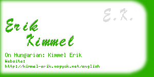 erik kimmel business card